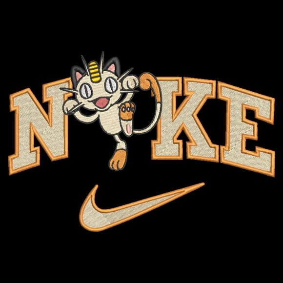 Nike Pokemon Meowth Embroidered Adult Unisex Crewneck Sweatshirt Cozy - Picture 5 of 15